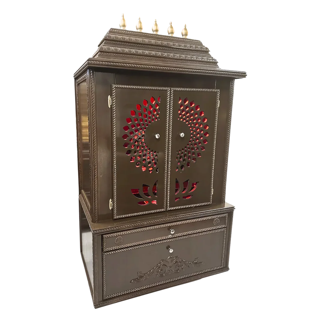 Swarnika Teak Wood Mandap (Choco Brown) side angle