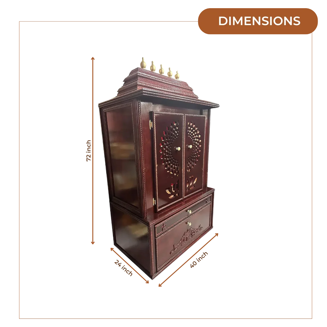 Swarnika Teak Wood Mandap (Mahogany) Dimensions