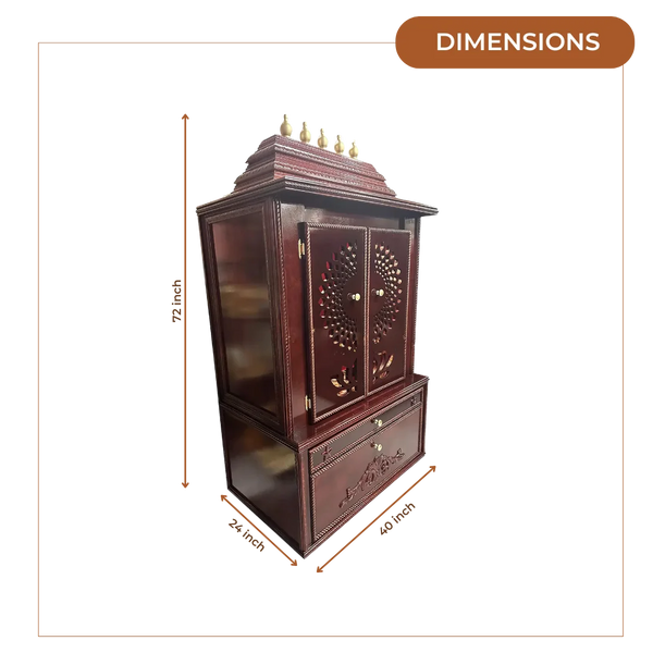 Swarnika Teak Wood Mandap (Mahogany) Dimensions
