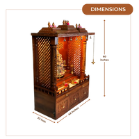 Tejasvi Teak Wood Mandap (Teak) Dimensions