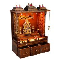 Tejasvi Teak Wood Mandap (Teak) Side Angle Open Drawers