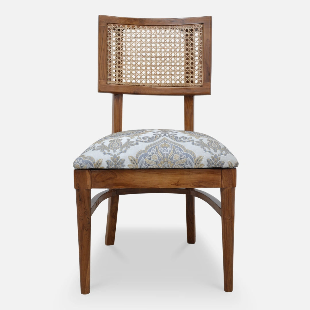 Tessaro Teak Wood Dining Chair (Teak) front view