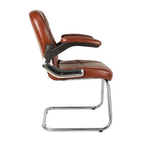 Torin Visitor Chair with Armrest (Brown) Side view