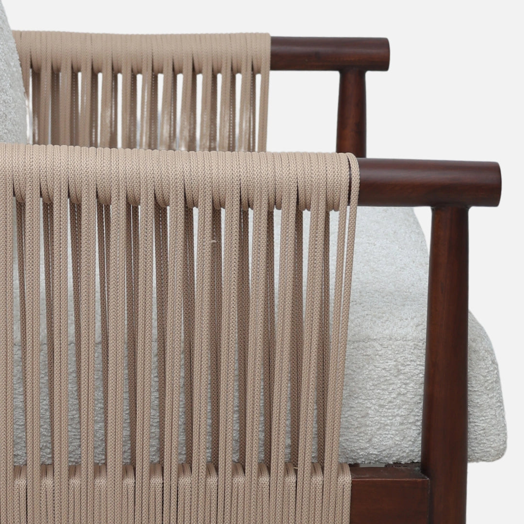 Tressa Teak Wood Bedroom Chair (Brown)zoom view