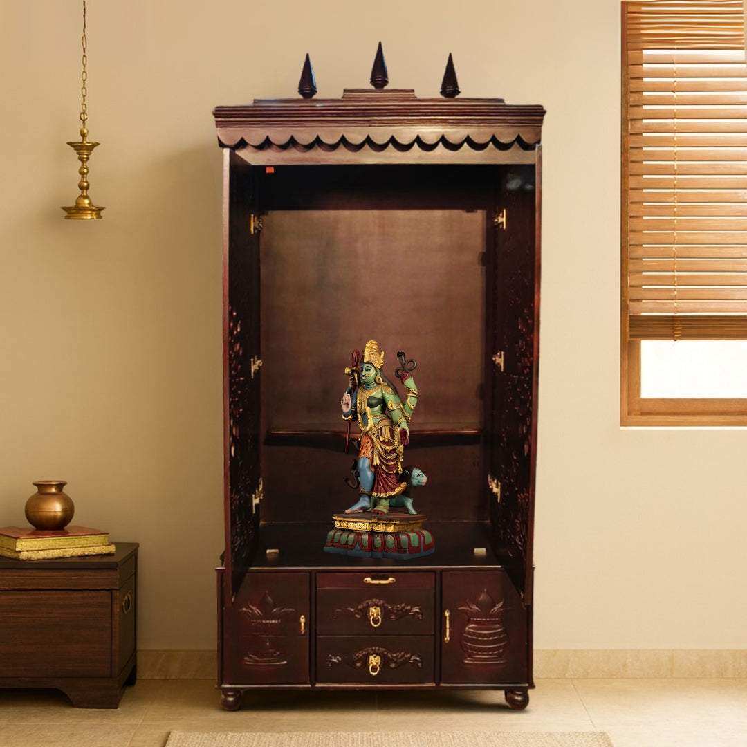 Trikalash Teak Wood Mandap (Brown) lifestyle view
