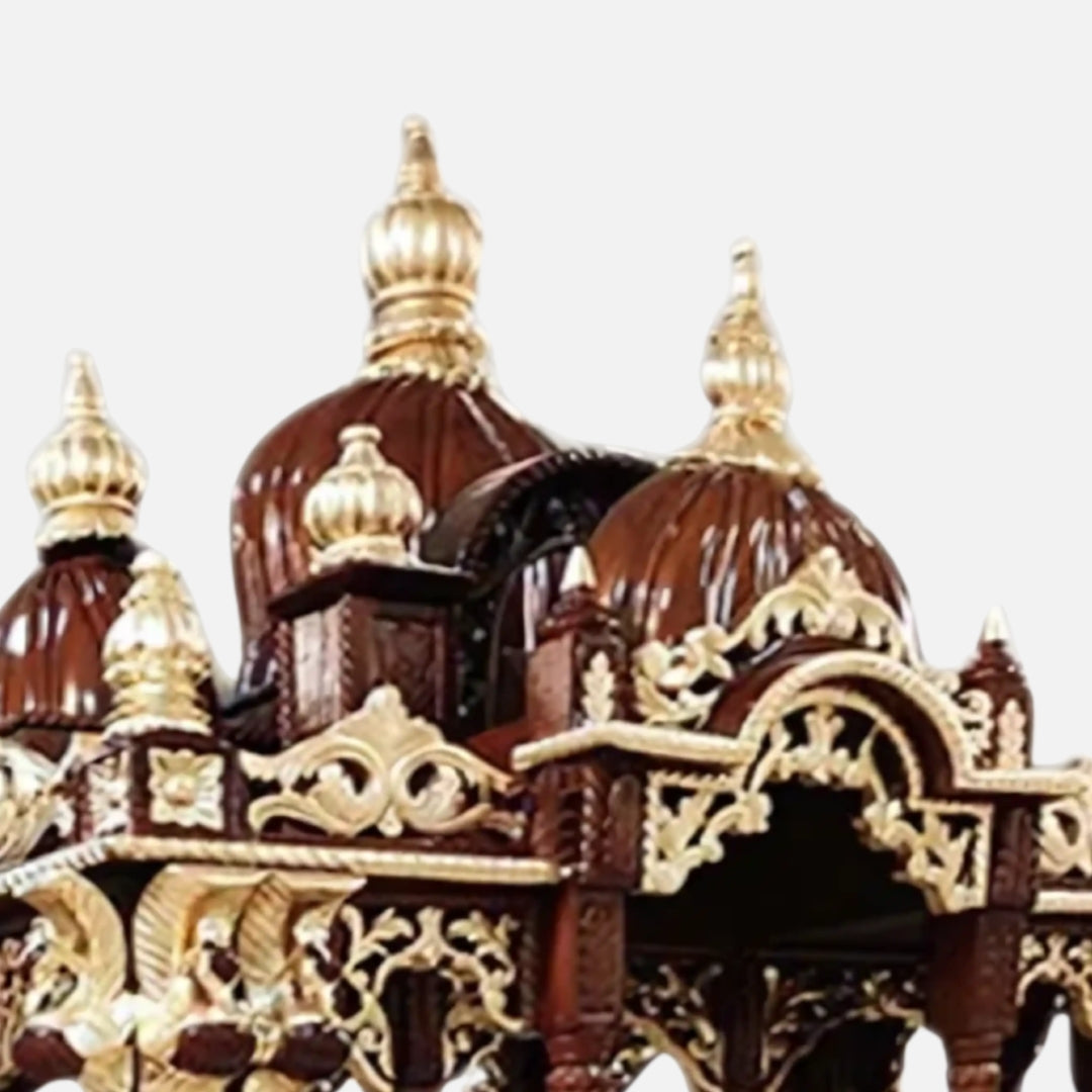 Vamsha Teak Wood Mandap (Brown) zoom view
