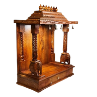 Vanshika Teak Wood Mandir (Teak) Side view