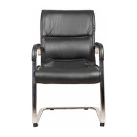 Vantar Visitor Chair with Armrest (Black)Front view