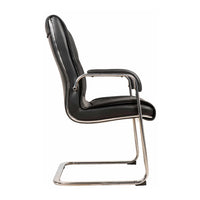 Vantar Visitor Chair with Armrest (Black) Side view