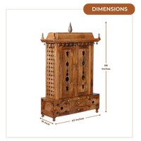 Vedansh Teak Wood Mandap (Teak) Dimensions