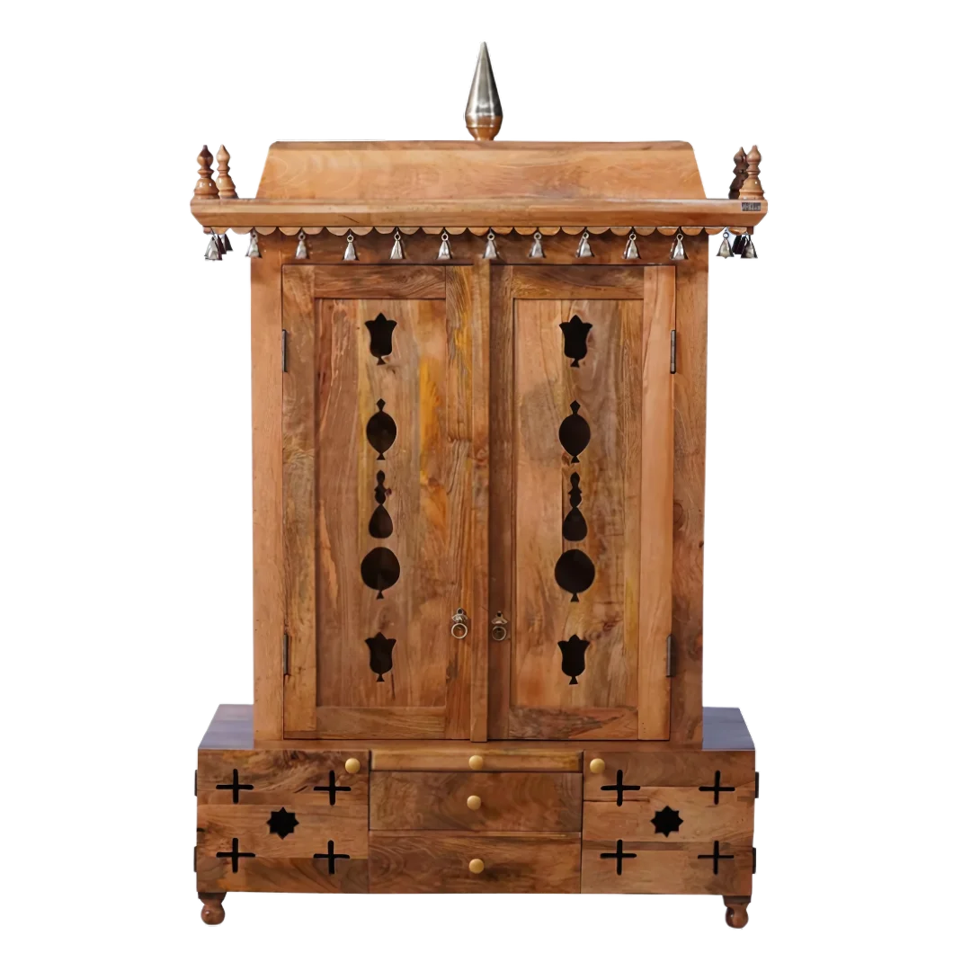 Vedansh Teak Wood Mandap (Teak) Front view