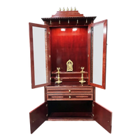 Vedanta Teak Wood Mandap (Cherry) open Door view