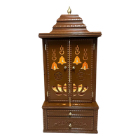 Vedmangal Teak Wood Mandap (Caramel Brown) front view