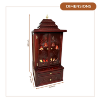 Vedmangal Teak Wood Mandap (Cherry) dimensions