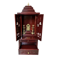 Vedmangal Teak Wood Mandap (Cherry) open door front view