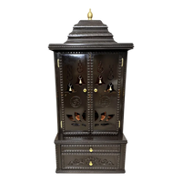 Vedmangal Teak Wood Mandap (Dark Brown) front view
