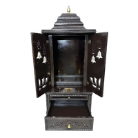 Vedmangal Teak Wood Mandap (Dark Brown) open door view