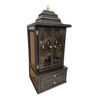 Vedmangal Teak Wood Mandap (Dark Brown) side angle