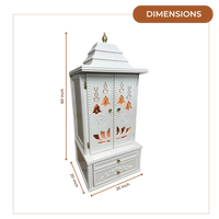 Vedmangal Teak Wood Mandap (White) dimensions