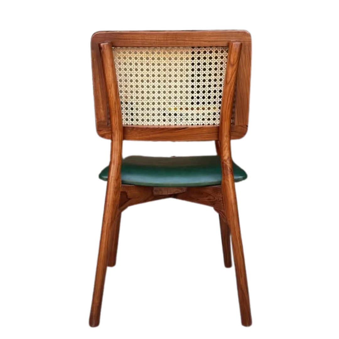 Velin Teak Wood Dining Chair Teak Back View