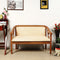 Verior Solid Wood Love Sofa (Teak Beige) lifestyle view