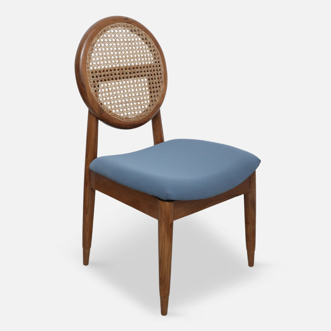 Verona Teak Wood Dining Chair (Teak) side angle