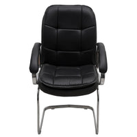 Vetra Visitor Chair with Armrest (Black) front view
