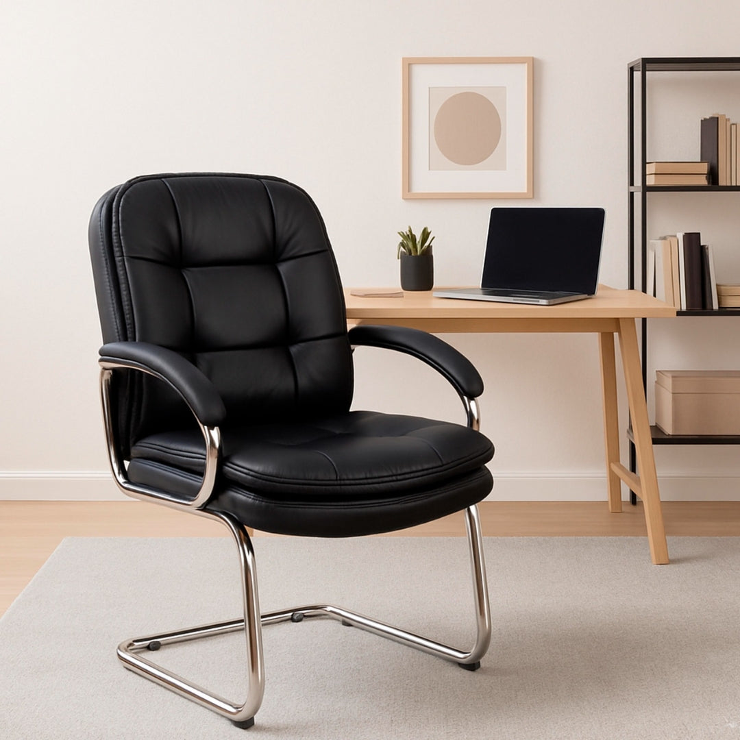 Vetra Visitor Chair with Armrest (Black) lifestyle view