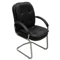 Vetra Visitor Chair with Armrest (Black) side angle