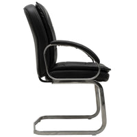 Vetra Visitor Chair with Armrest (Black) side view