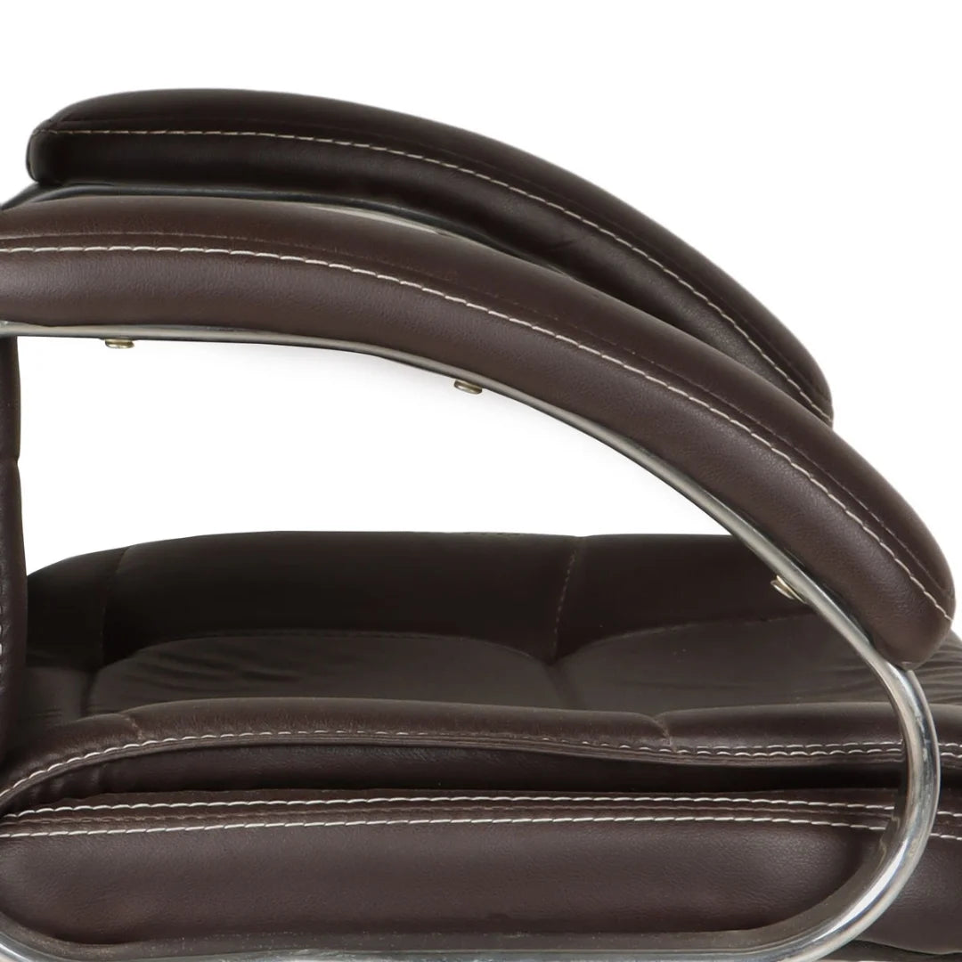 Vetra Visitor Chair with Armrest (Dark Brown) zoom view