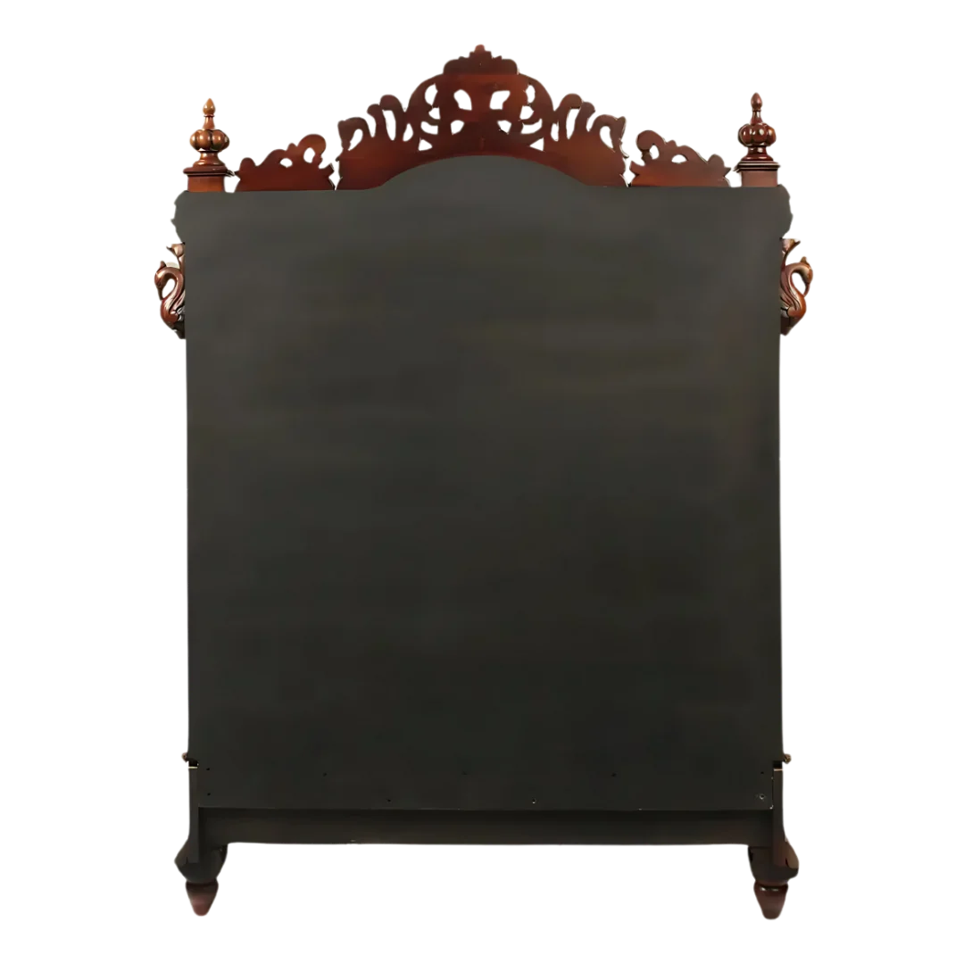Vimala Teak Wood Mandir (Brown) back view