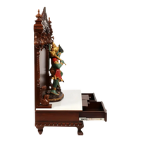 Vimala Teak Wood Mandir (Brown) side view