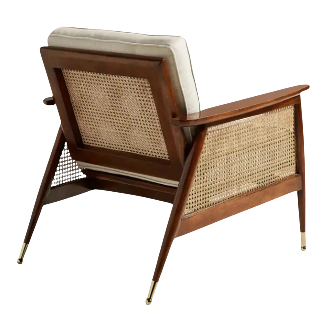 Vintori Teak Wood Lounge Chair Teak Backside View