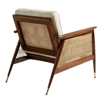 Vintori Teak Wood Lounge Chair Teak Backside View