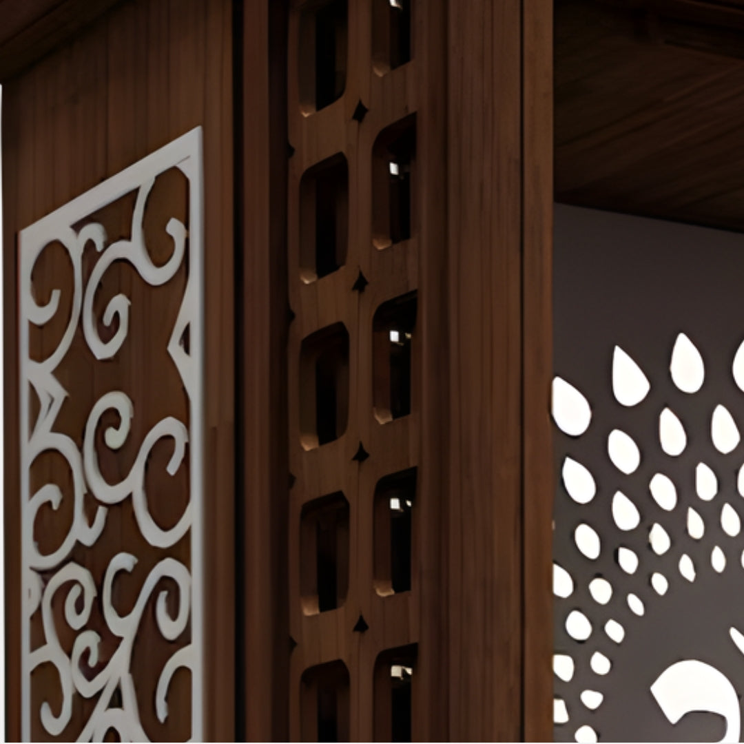 Vishesh Teak Wood Mandir (Brown) zoom view