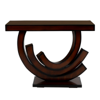 Warc Solid Wood Console Table in Brown color front view