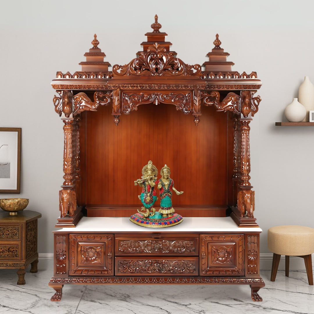 Yashasvi Teak Wood Mandap (Brown) lifestle view