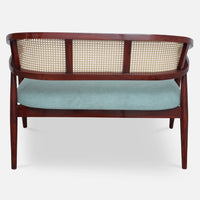 Zylen Solid Wood Love Sofa (Brown) back view