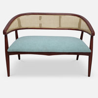 Zylen Solid Wood Love Sofa (Brown) front view