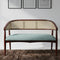 Zylen Solid Wood Love Sofa (Brown) lifestyle view