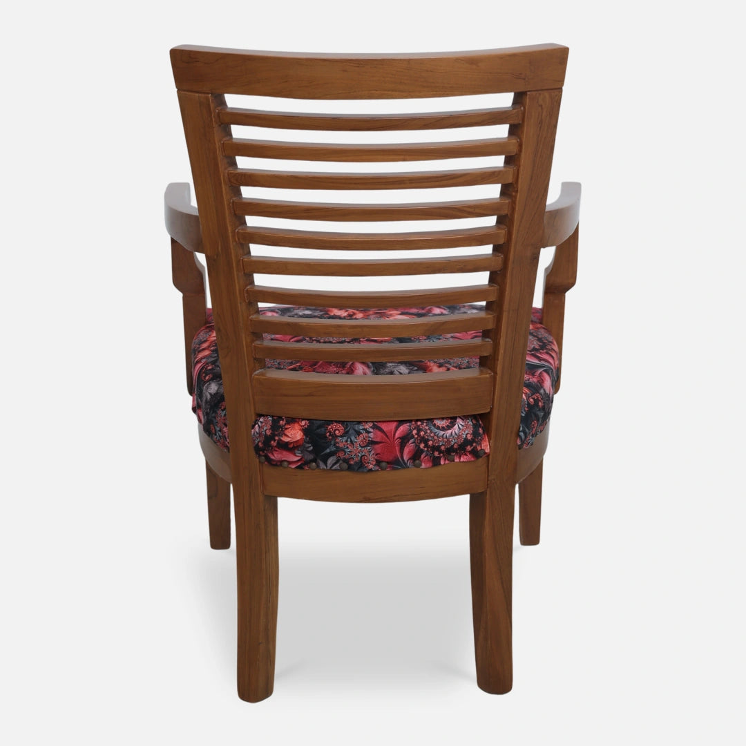 back image of Aanya Teak Wood Arm Chairs (Teak)