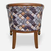 back view Flint Teak Wood Arm Chairs (Teak gold)