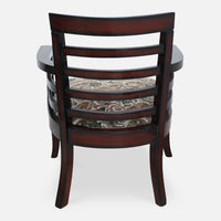 back view Toledo Teak Wood Arm Chair (Brown)