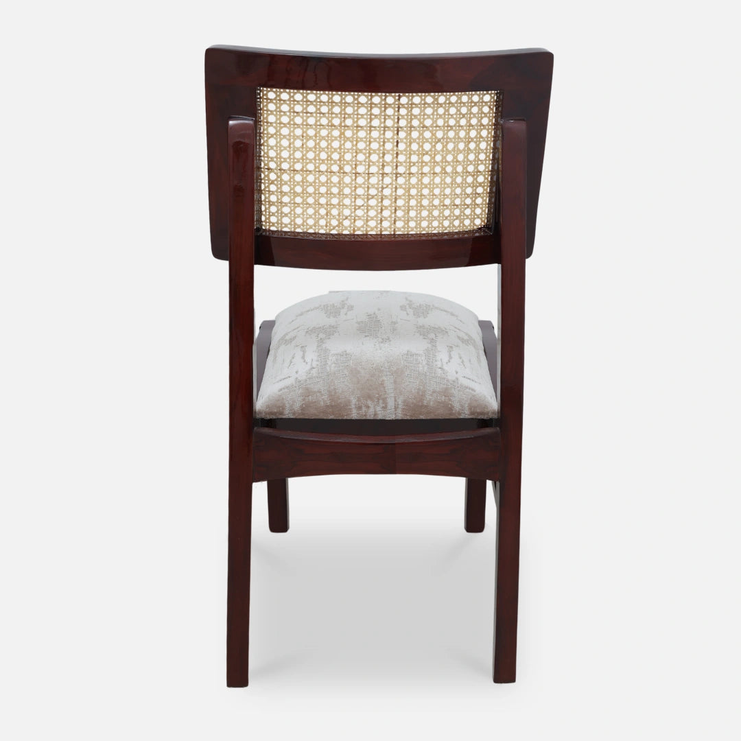 back view of Astoria Teak Wood Dining chair (Brown)