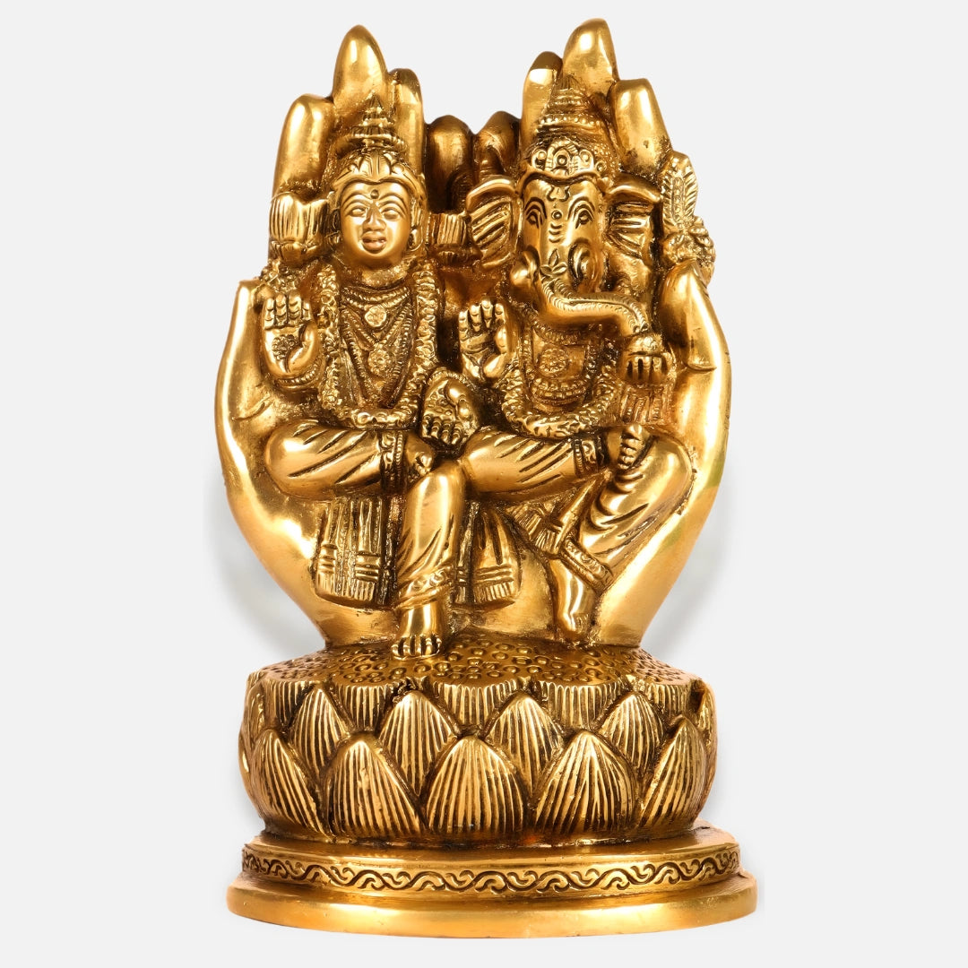 Lakshmi Ganesha Brass Idol 5