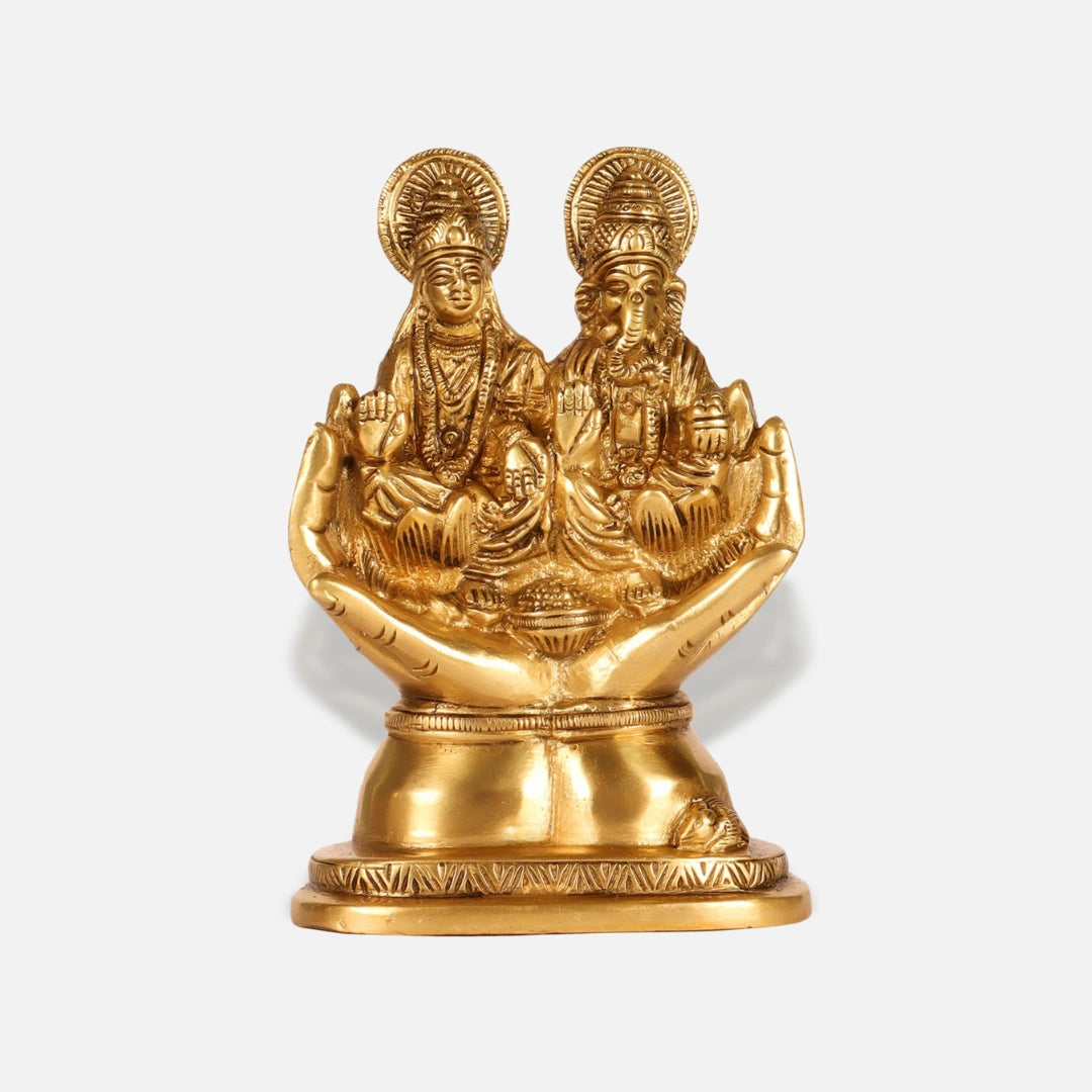 Lakshmi Ganesha Brass Idol 6
