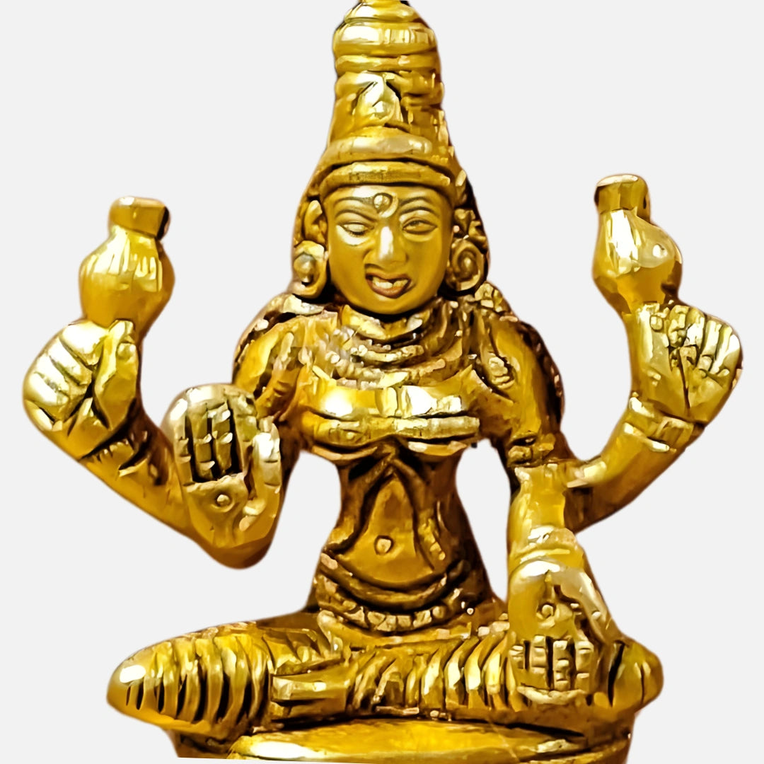 Lakshmi Ganesha Saraswati Brass Idol 4