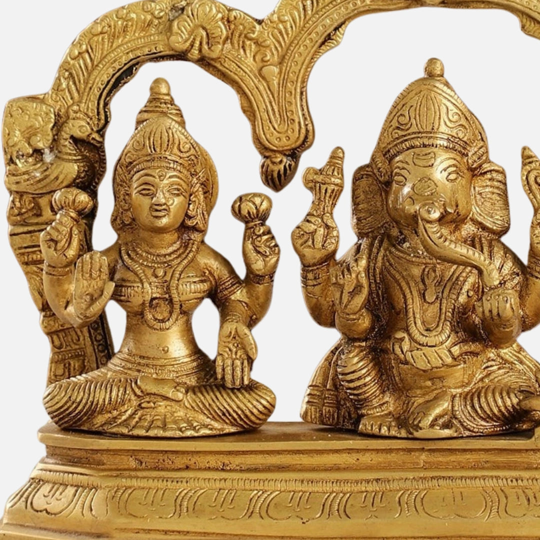 Brass Lakshmi Ganesh Saraswati Brass Idol 8