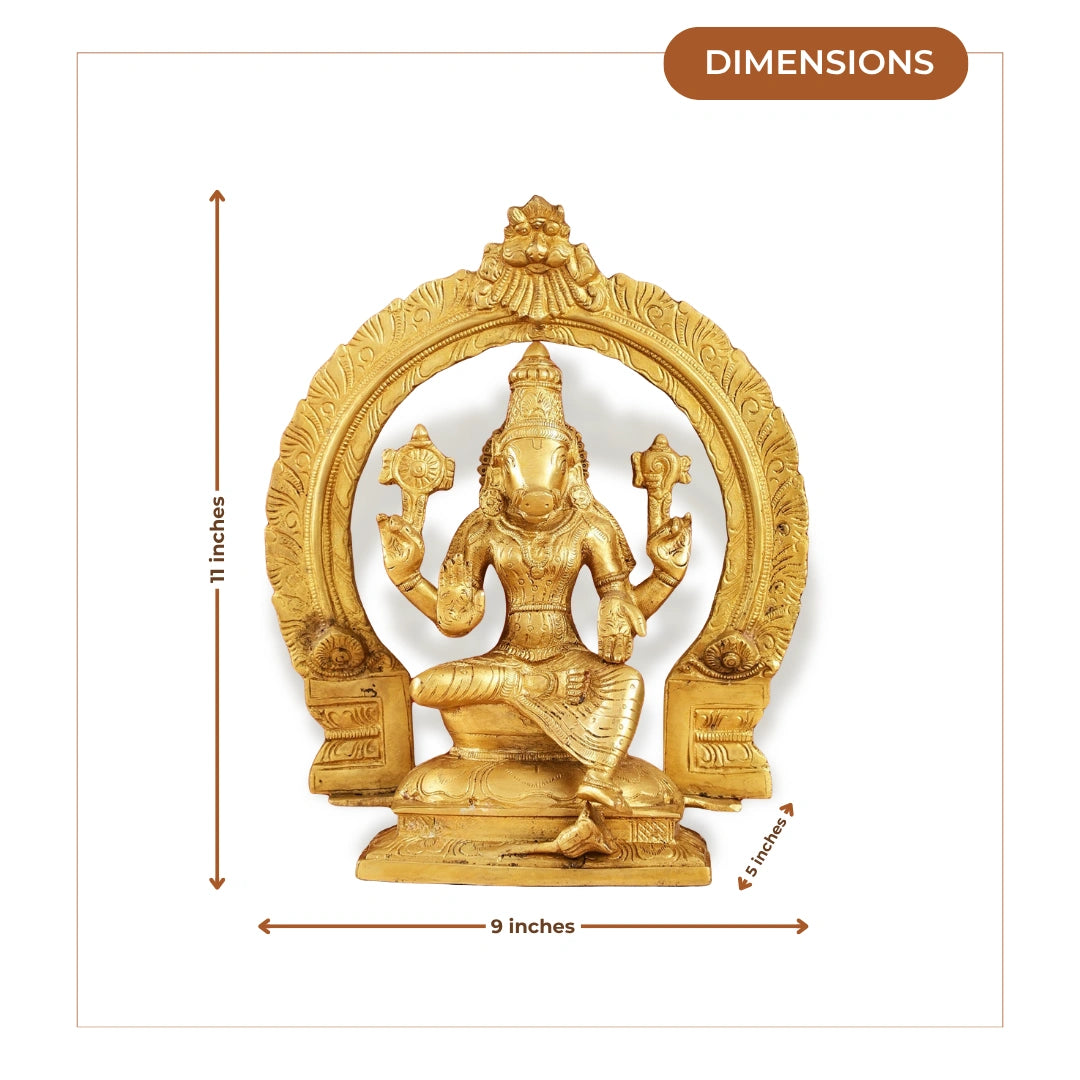 Seated Hanuman Brass Idol 2